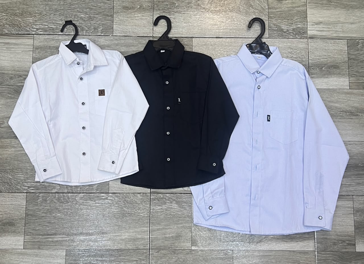 camisa botones niño