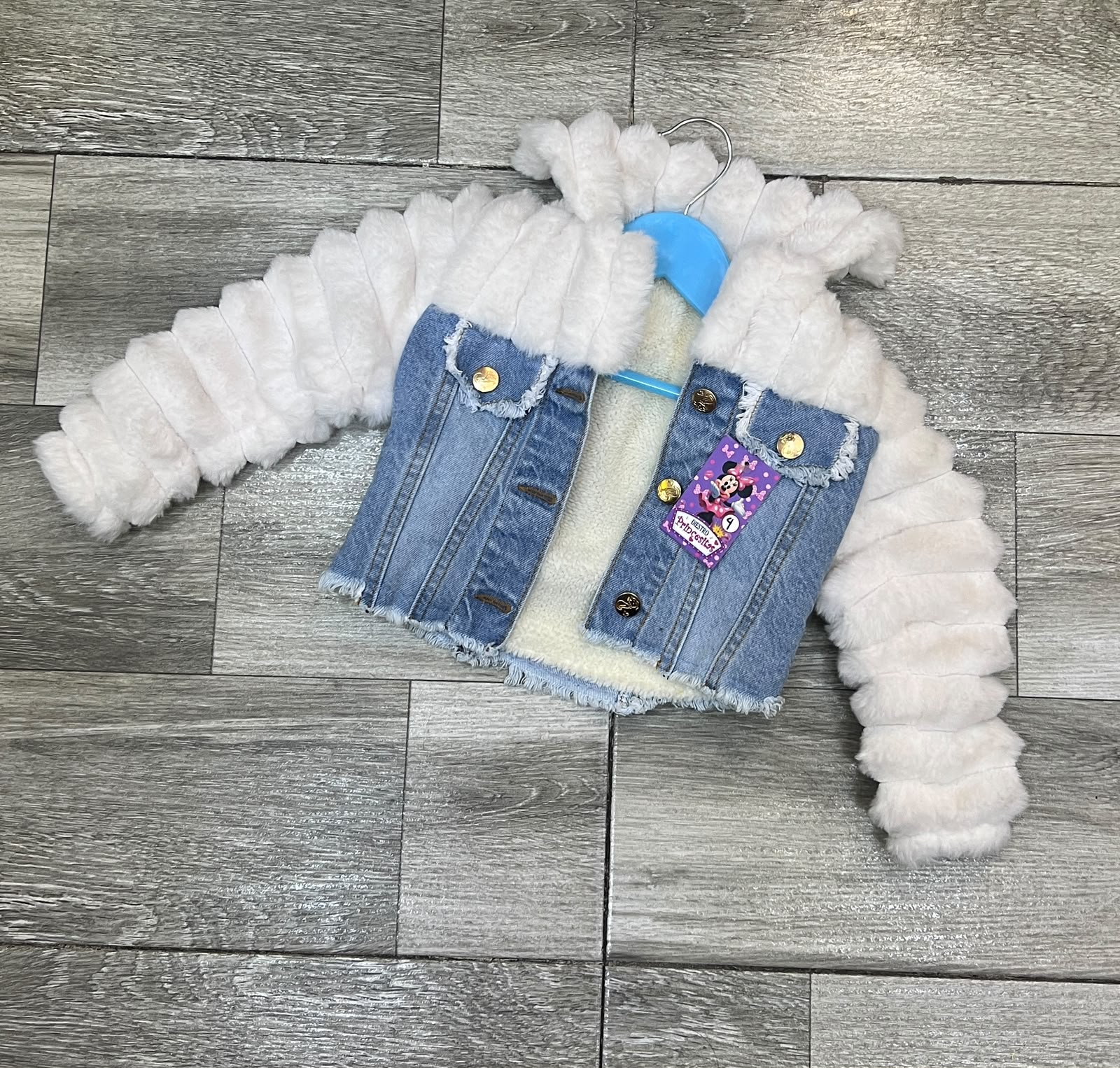 Chaqueta jean-peluche nina 2
