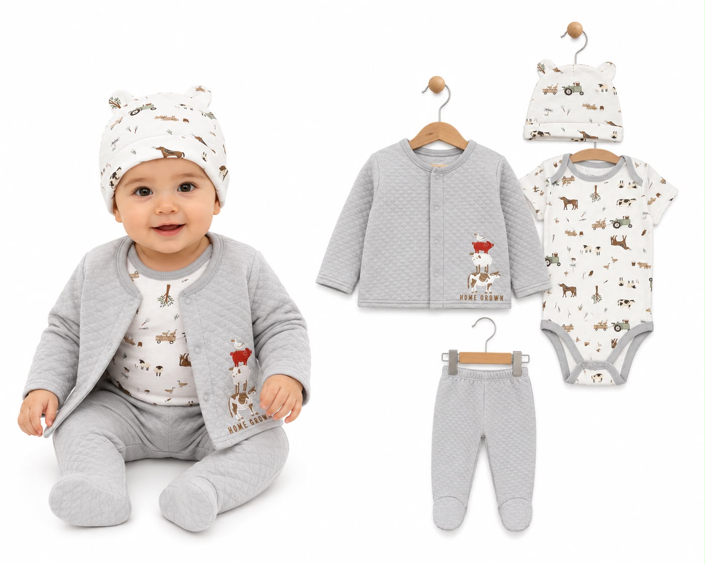 Conjunto CHIKPEA Bebé con gorro